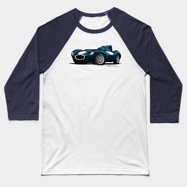 Jaguar D-Type (Racer) Dark Blue Baseball T-Shirt by y30man5